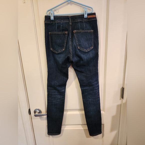 Pilcro by Anthropologie Zipper and Detail Ankle High Rise Skinny Jeans Sz 26 - Picture 9 of 12